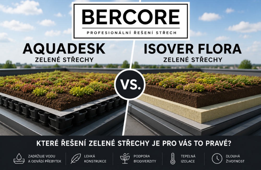 Aquadesk vs. Isover Flora: Co vybrat pro zelenou střechu? Aquadesk vs. Isover Flora: Co vybrat pro zelenou střechu?