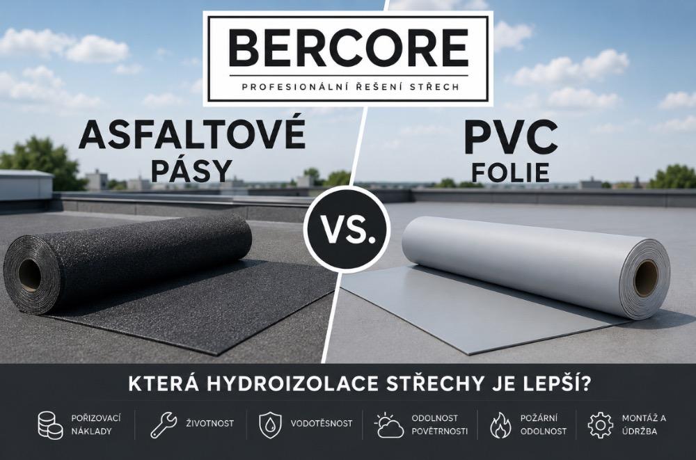Asfaltové pásy vs. PVC fólie: Co vybrat pro hydroizolaci ploché střechy?