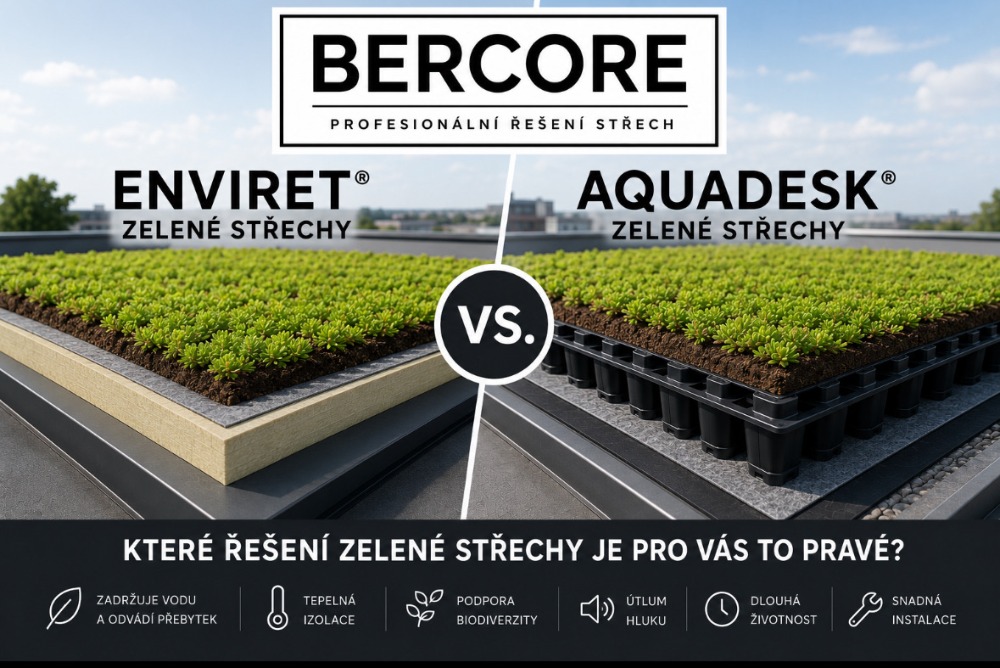 Enviret vs. Aquadesk: Souboj moderních textilií pro zelené střechy