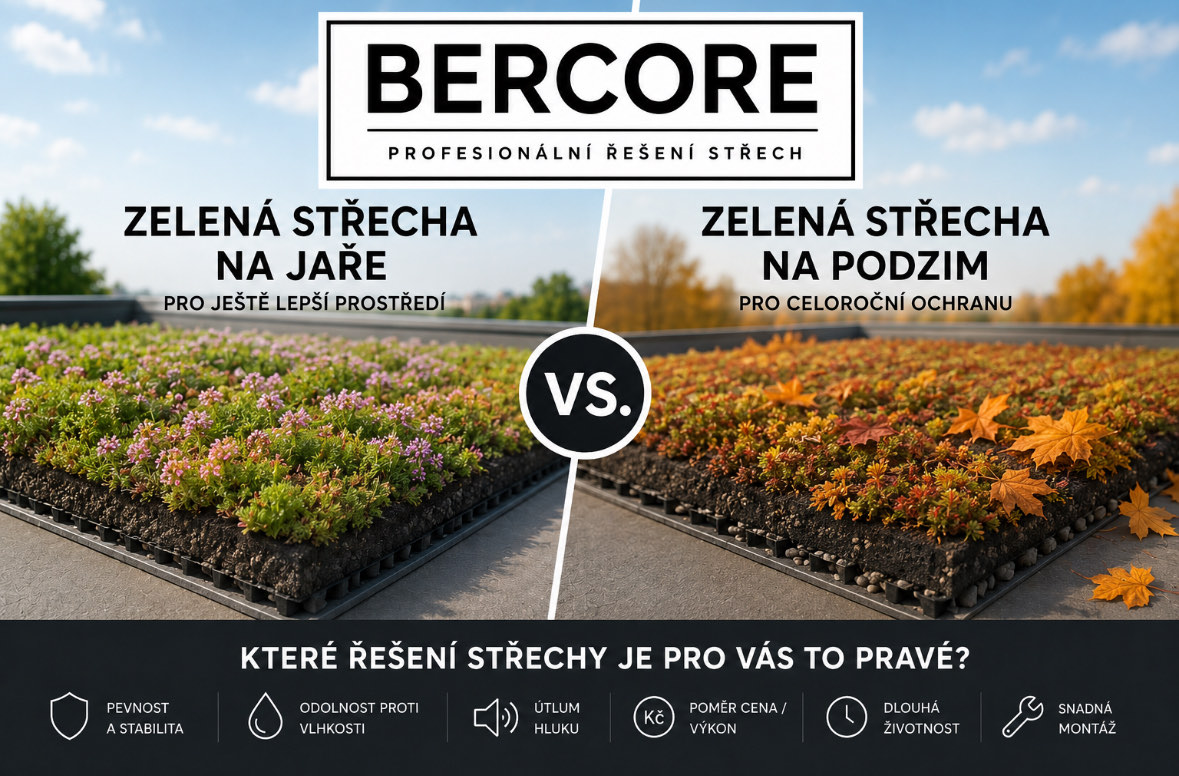 Zelená střecha na jaře vs. na podzim: Kdy ožívá a co potřebuje?