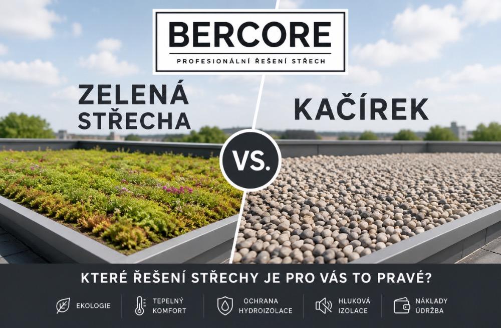 Zelená střecha vs. kačírek: Jak správně zatížit plochou střechu?